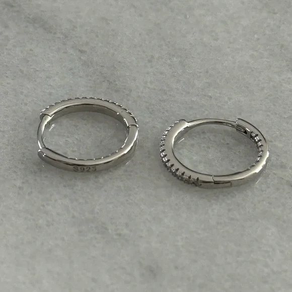Sterling Silver All Around Crystal Hoop Earrings
Brand New - Picture 2 of 4